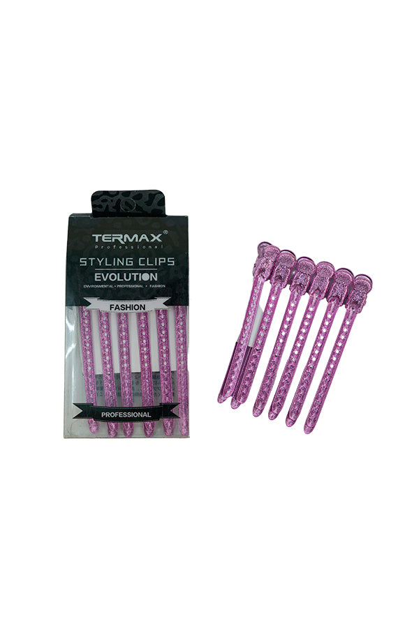Termax Professional Hair Clips - Pink ( 12 pieces)
