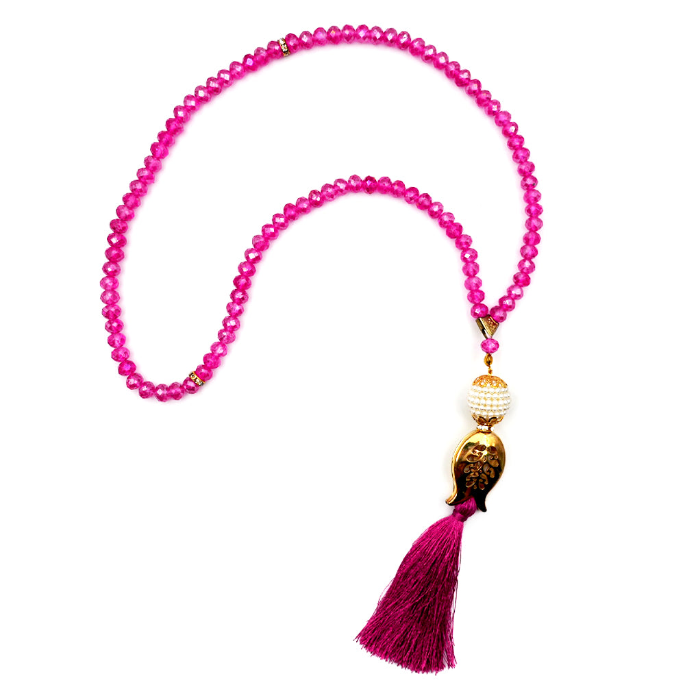 Pinky Purple Masbaha long