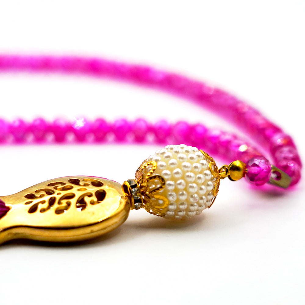 مسبحة بنفسجي طويلة