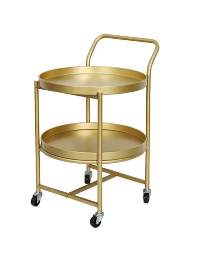 Modern Gold Side Wheel Table Modern Gold Side Wheel Table