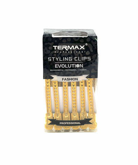 Termax Professional Hair Clips - gold (6 pieces)