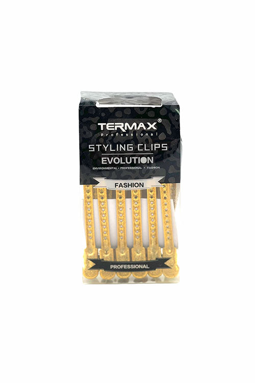 Termax Professional Hair Clips - gold (6 pieces)